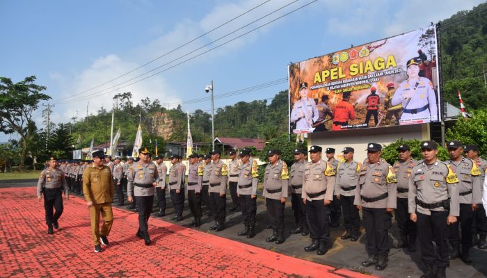 Polres Morowali Utara Gelar Apel Siaga Karhutla, Pastikan Personel dan Peralatan Siap Digunakan