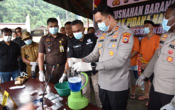 Polres Morowali Utara Musnahkan 366 Gram Barang Bukti Narkoba Jenis Sabu