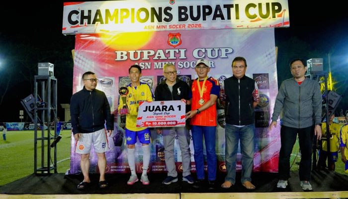 Disdikbud Banggai Juara I Bupati Cup ASN Mini Soccer 2026