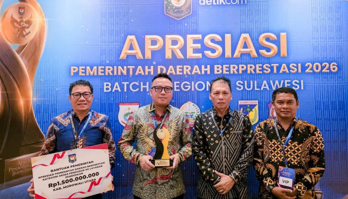 Morowali Utara Terbaik II Layanan Pendidikan se-Sulawesi, Raih Insentif Rp1,5 Miliar
