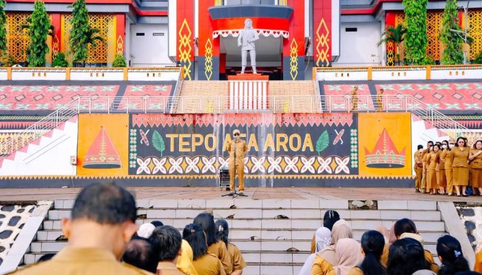 Apel Pagi Pemkab Morut: Inspektorat Tekankan Integritas dan Percepatan Tindak Lanjut Temuan BPK
