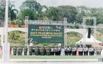 Resmi Dimulai, Gubernur Anwar Hafid Minta Kepala Daerah Sukseskan Program Bakti TNI AD Untuk Rakyat