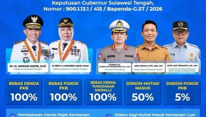 Kabar Gembira bagi Pemilik Kendaraan: Sulawesi Tengah Resmi Gelar Pemutihan dan Diskon Pajak Besar-besaran