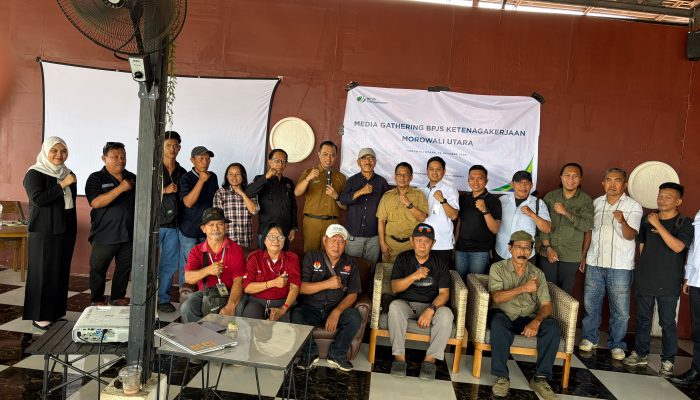Perkuat Sinergi Informasi Publik, Kominfo Morut dan BPJS Ketenagakerjaan Gelar Media Gathering Perdana