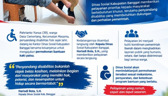 Pastikan Hak Penyandang Disabilitas Terpenuhi, Dinsos Banggai Kedepankan Pelayanan Inklusif