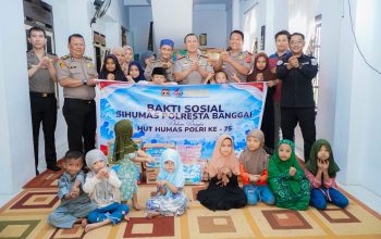 Semarak HUT Humas Polri ke-75, Kapolresta Banggai Berbagi Sembako di Dua Panti Asuhan