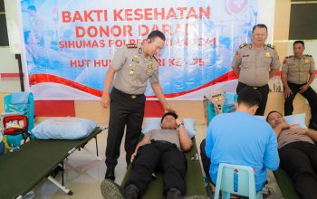 HUT Humas Polri ke-75, Polresta Banggai Kumpulkan 15 Kantong Darah Untuk Kemanusiaan