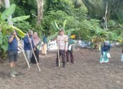 Dukung Ketahanan Pangan dan Cegah Karhutlah, Polsek Balantak Sambangi Petani Jagung